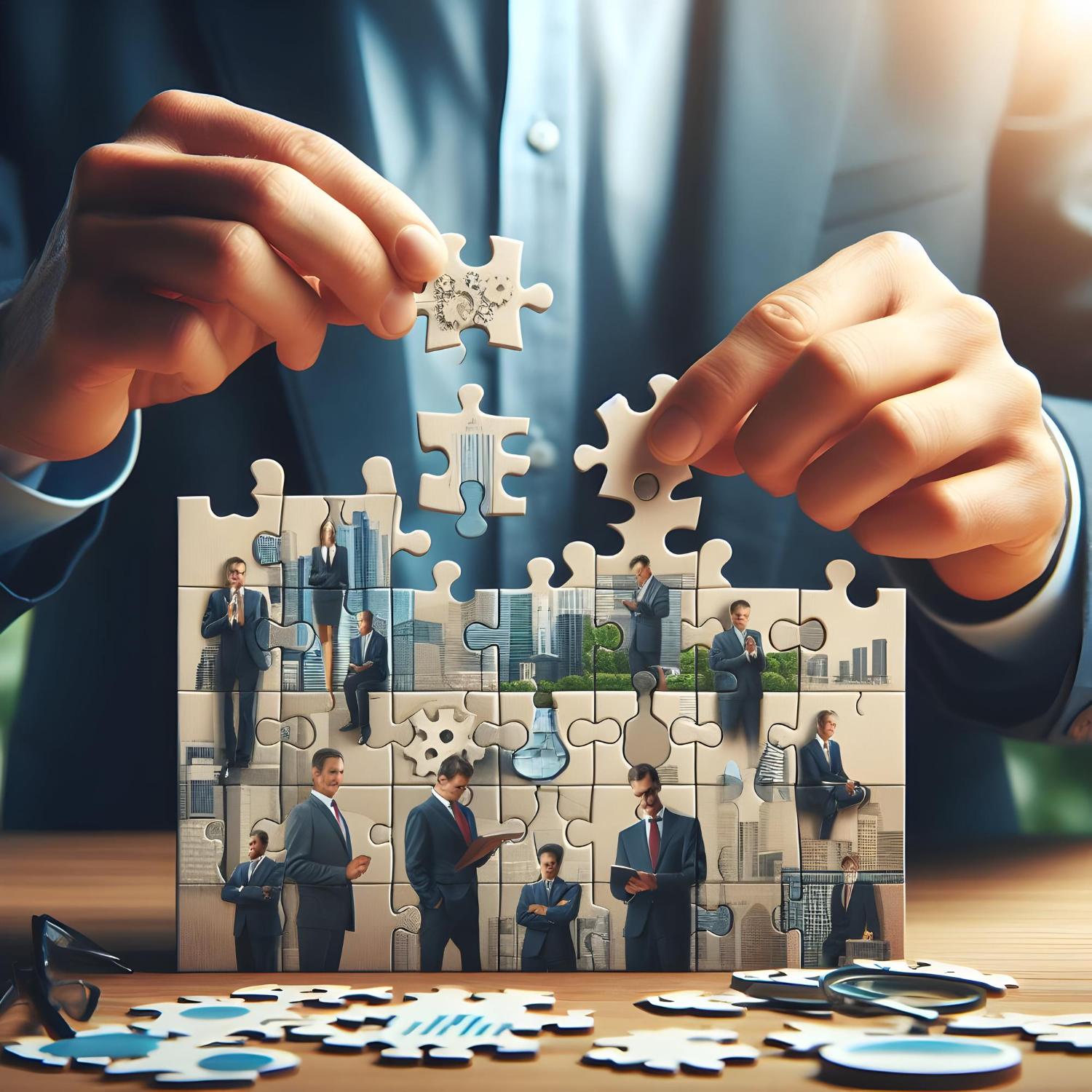 Empresario organizando la administración de su negocio