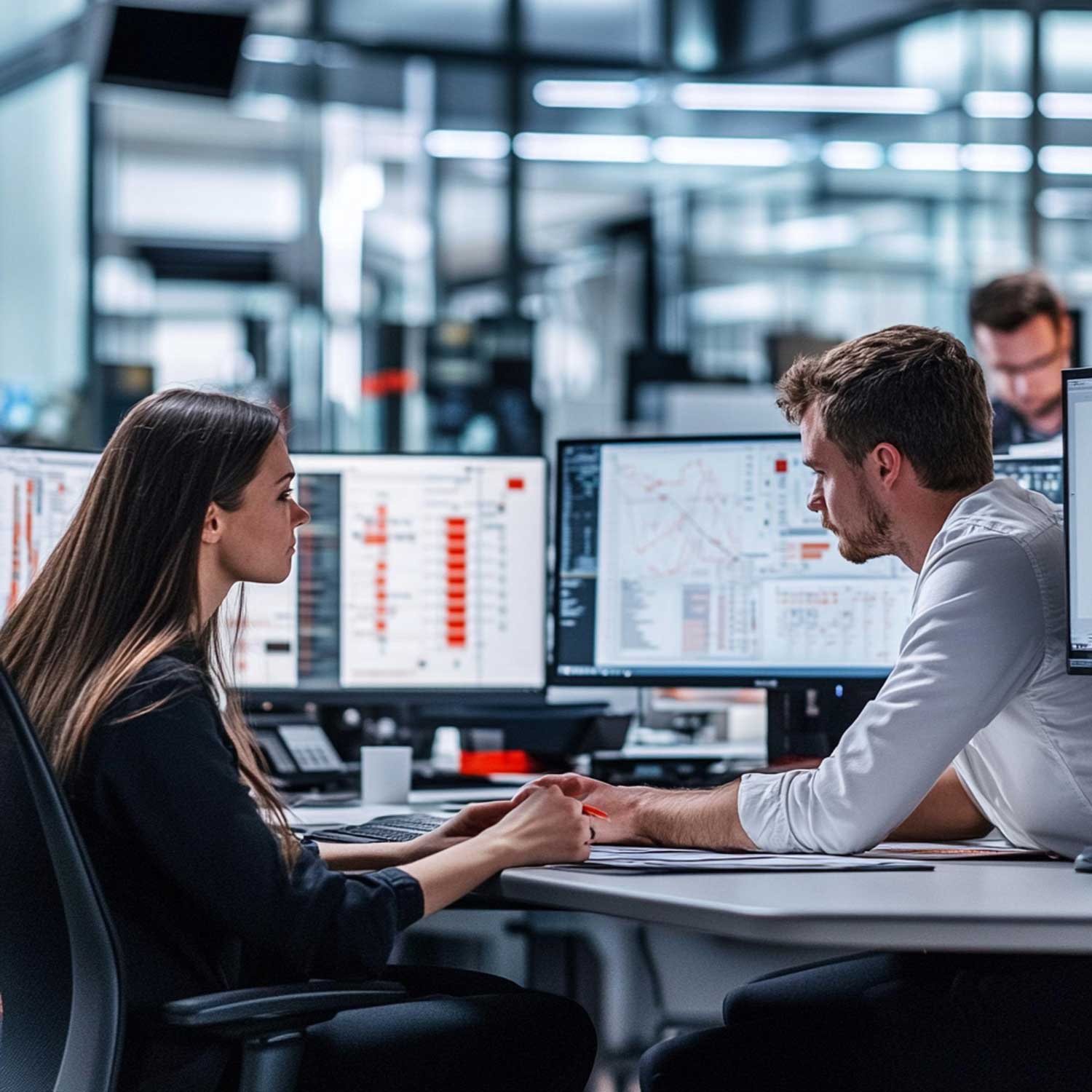 Profesionales trabajando con herramientas digitales